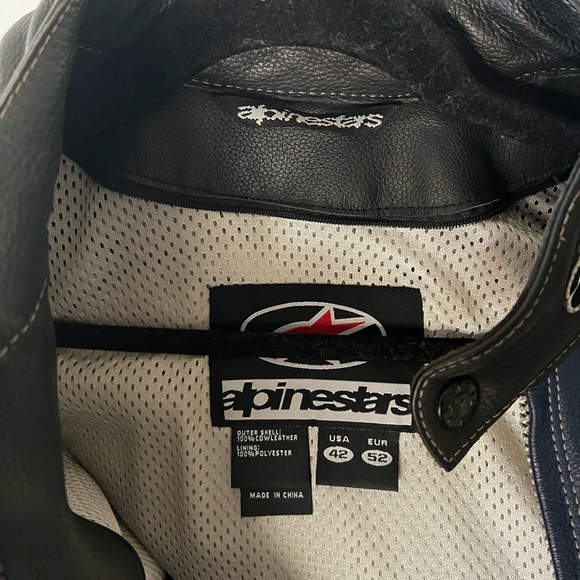 Blue black white alpinestars motocross/ motorcycle jacket - Picture 6 of 6